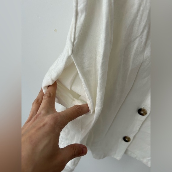 Aritzia Wilfred linen white mini dress - Picture 7 of 12